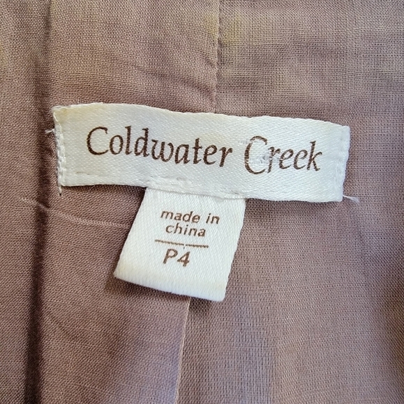 EUC Coldwater Creek 3/4 Sleeve Linen Blazer Size 4P - Picture 7 of 12